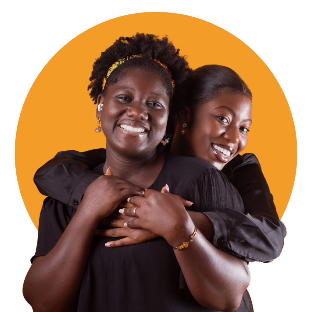 Image of two woman hugging